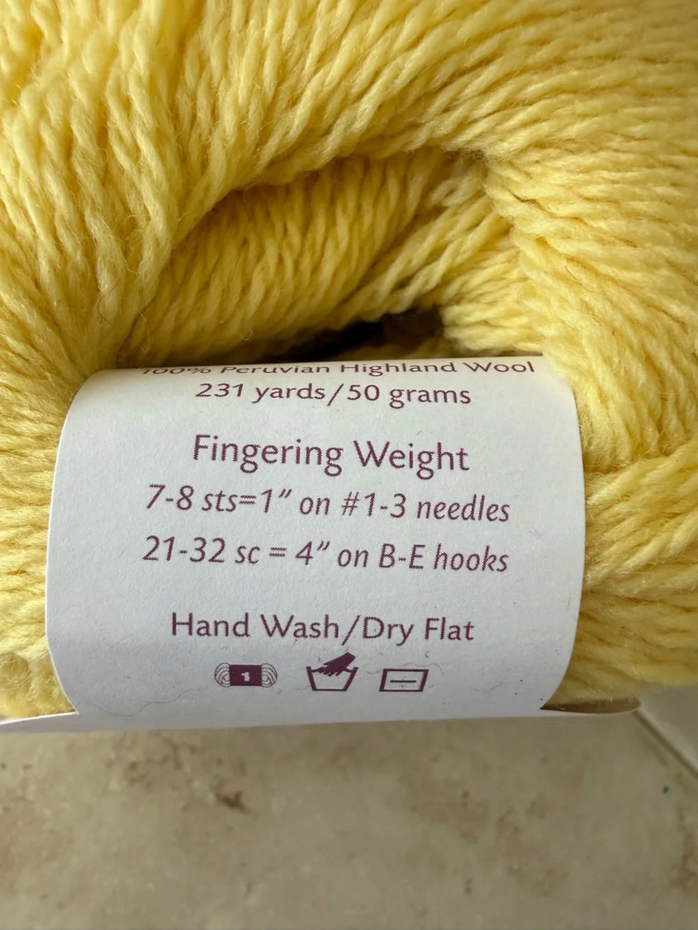Knit Picks Palette 100% Peruvian Highland Wool Yarn Yellow Custard